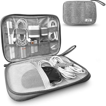 Electronics Charger Organizer - Travel Cable Case for Cords, Chargers, and Tech Accessories